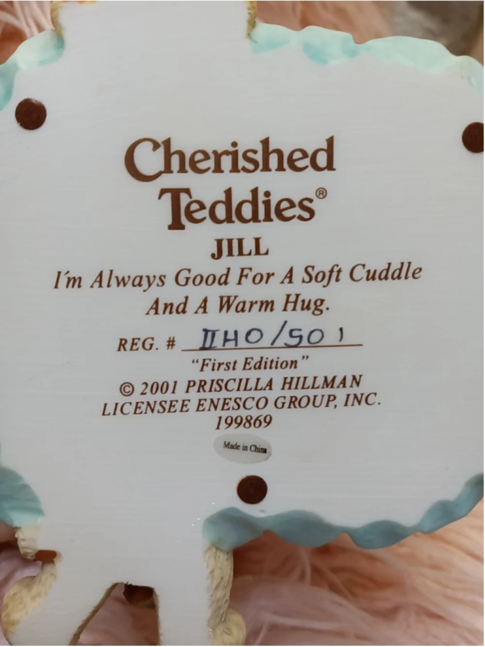 Cherished Teddies Jill Good For A Soft Cuddle And A Warm Hug 2001 Pile Of Bears